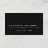 Visite Maison hantée, Carte de changement d'adresse (Dos)