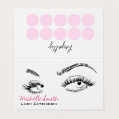 Visite Maquillage Artiste Lashes Brosse Carte de fidélité (Extérieur déplié)