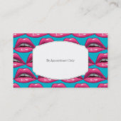Visite Maquillage Artiste Pop Art Rose Lips Carte de visi (Dos)