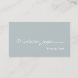 Visite Maquillage Artiste Script Bleu Blanc Carte de visi