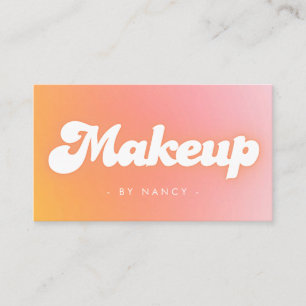 Visite Maquillage Artiste Super Retro Peach Carte de visi