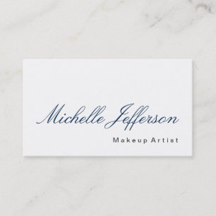 Visite Maquillage bleu Calligraphie Artiste Carte de visi