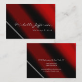 Visite Maquillage Chubby Artiste Chic Rouge Noir Carte de (Devant / Derrière)