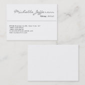 Visite Maquillage de Chubby Artiste Script Carte de visit (Devant / Derrière)