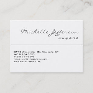 Visite Maquillage de Chubby Artiste Script Carte de visit