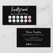 Visite Maquillage élégant Salon de coiffure 10 Carte de f (Devant / Derrière)