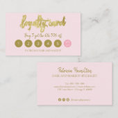 Visite Maquillage élégant Salon de coiffure 5 Carte de fi (Devant / Derrière)