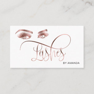 Visite Maquillage Eyebrow Eyes Lashes Rose Carte de visit