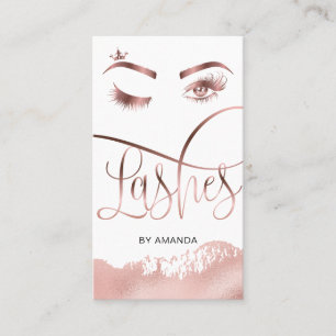Visite Maquillage Eyebrow Eyes Lashes Rose Carte de visit