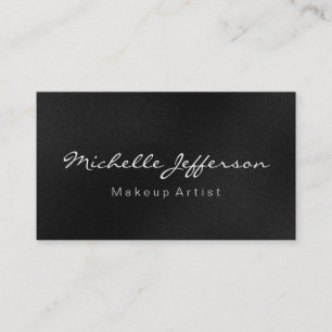 Visite Maquillage gris Artiste Script Profession Carte de