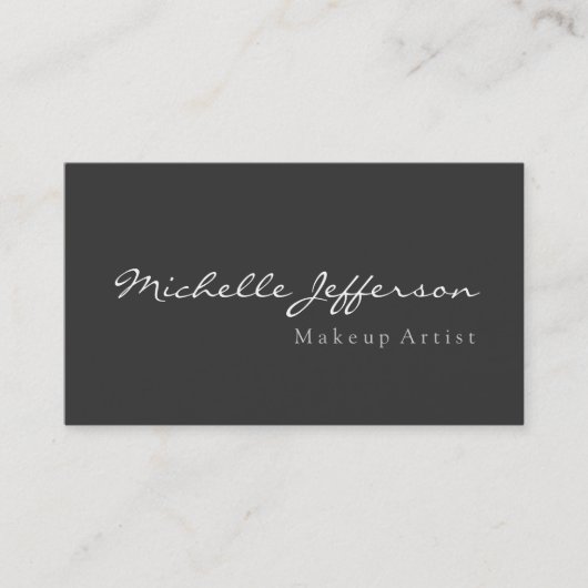 Visite Maquillage gris Artiste Script Profession Carte de (Devant)