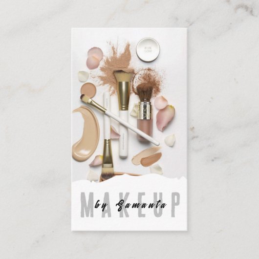 Visite Maquillage PMU Microbling Henna Salon Carte de vis (Devant)