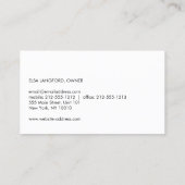 Visite MARBRE BLANC MODERNE LUXURY BOUTIQUE Carte de visi (Dos)