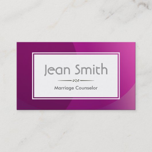 Visite Mariage pourpre chic conseillant le carte de (Devant)