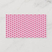 Visite Mariage Site Web Carte de fermeture Pink Typograph (Dos)