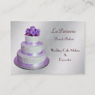 Visite mariage violet d'argent créateurs de gâteaux carte