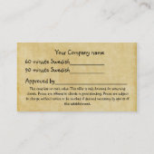 Visite Massage : carte préférée de client (Dos)