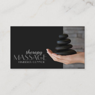Visite Massage Thérapie Pierre de guérison noire Carte de