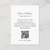 Visite Massage Yoga moderne Wellness QR Code Carte de vis (Dos)