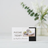 Visite Massothérapeute Chandelle de noix de coco carte de (Debout devant)