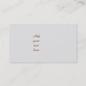 Visite Mathématiques de séquence Fibonacci, Carte de visi (Dos)