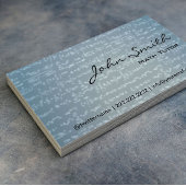 Visite Maths bleu clair Formules Math Tutor Carte de visi