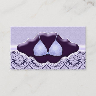Visite Mauve pourpre de soutien-gorge de damassé de carte