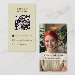 Visite Me connecter - Carte de code QR personnalisée
