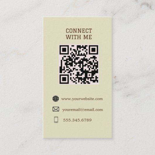 Visite Me connecter - Carte de code QR personnalisée (Devant)