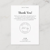 Visite Merci de carte de soins de peinture modifiable (Dos)