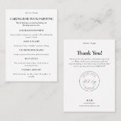 Visite Merci de carte de soins de peinture modifiable (Devant / Derrière)