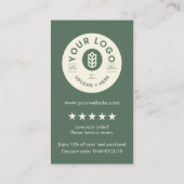 Visite Merci de logo personnalisable pour votre carte de  (Dos)