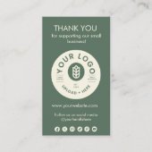 Visite Merci de logo personnalisable pour votre carte de  (Devant)