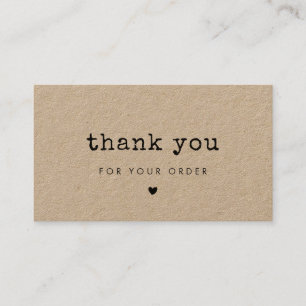 Visite Merci de machine à écrire pour votre carte de comm