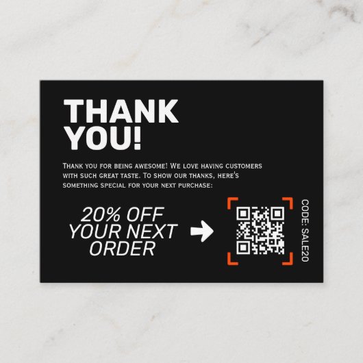 Visite Merci d'insérer la carte | Code de réduction (Devant)