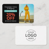 Visite Merci Pour Shopping Loyauté Carte de réduction (Devant / Derrière)