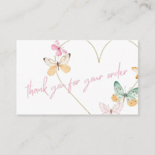 Visite Merci pour votre carte de commande Papillon & Co