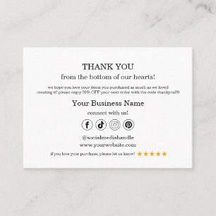 Visite Merci Pourcentage de la carte QR d'entreprise