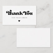 Visite Merci rétro élégant pour votre carte de commande (Devant / Derrière)