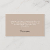 Visite Merci simple de Mocca pour carte d'achat (Dos)