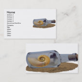 Visite Message Dans La Carte De Profil De Bouteille (Devant / Derrière)