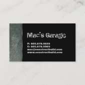 Visite Métal 2 d'entrepreneur de construction de carte de (Dos)