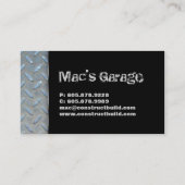 Visite Métal d'entrepreneur de construction de carte de (Dos)