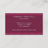 Visite Metro Retro Carte de visite, Cosmopolite Rose (Dos)