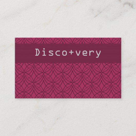 Visite Metro Retro Carte de visite, Cosmopolite Rose (Devant)
