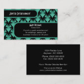 Visite Metropolitan Glam Carte de visite, Sea Green (Devant / Derrière)