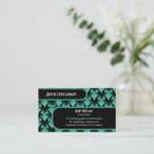 Visite Metropolitan Glam Carte de visite, Sea Green (Debout devant)