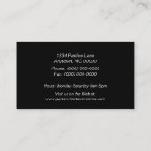 Visite Metropolitan Glam Carte de visite, Sea Green (Dos)