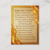 Visite Miel d'or | Boîte de carte Psaum 19:9-11 KJV (Dos)