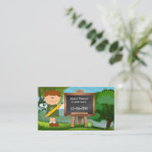 Visite Mignonne Paysage Chalkboard enseignant Carte de vi (Debout devant)